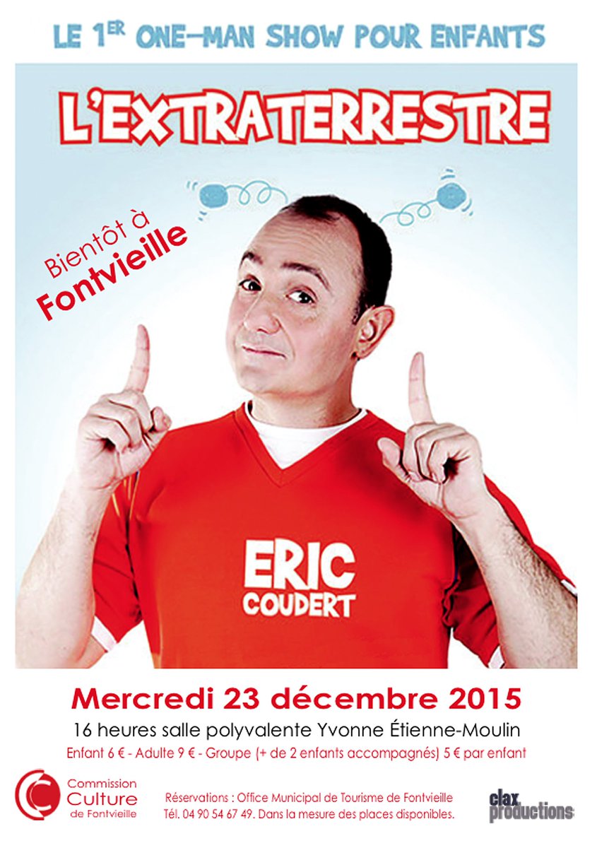 HDarvesBotton's tweet photo. Un cadeau de Noël génial. Tel au 04 90 54 67 49 et réservez pour @L_Extraterrestr  à Fontvieille le 23 décembre 16h. https://t.co/e0iiVzL9PB