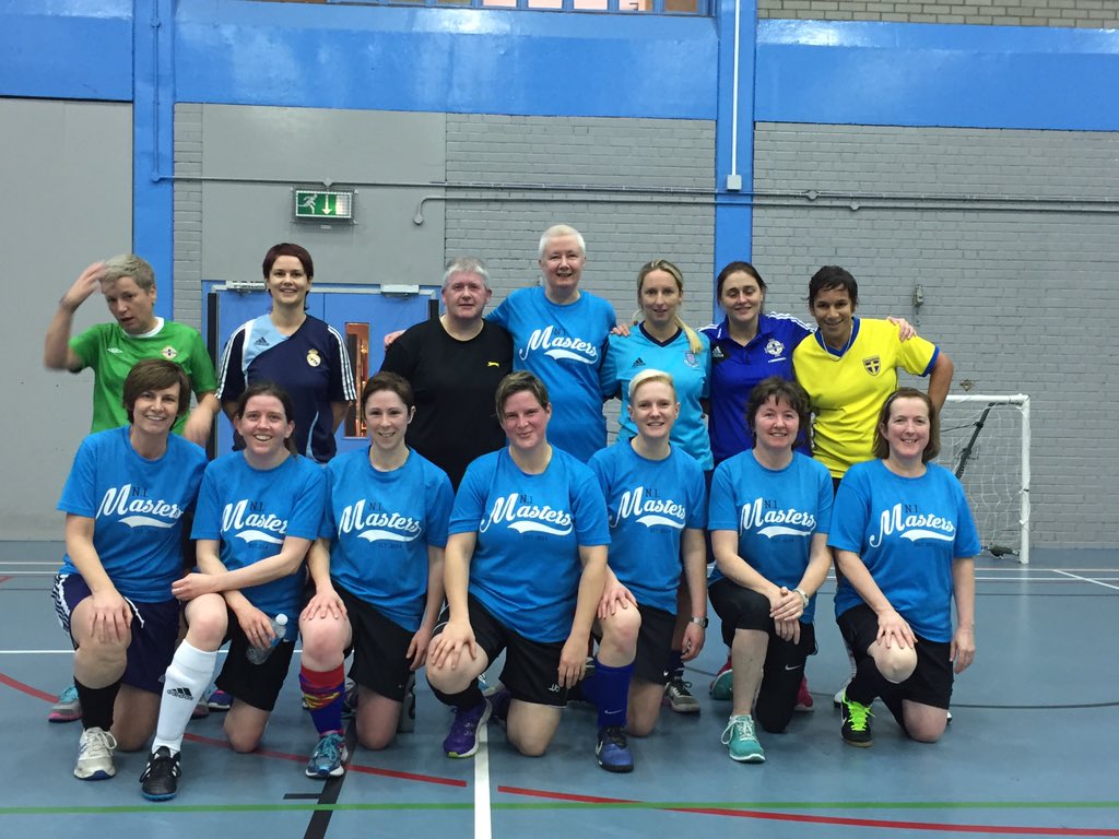 saraboothNI's tweet photo. Brilliant afternoon with this awesome bunch of ladies @OfficialIrishFA . #NIMasters #LetThemPlay https://t.co/8Q4kNZwW10