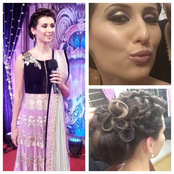 ClaudiaCiesla's tweet photo. At the #14thIndTellyAwards ... Thank you @Archana_Kochhar for the beautiful dress, Make up &amp; hair by vanity cube 😘😘😘 https://t.co/PRPIbr88e9