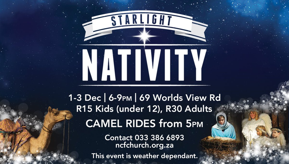 onelifechurchza's tweet photo. A fun-filled evening for everyone of all ages. Join us for Starlight Nativity in just a few days. #Starlightnativity https://t.co/3M91hzIcfm