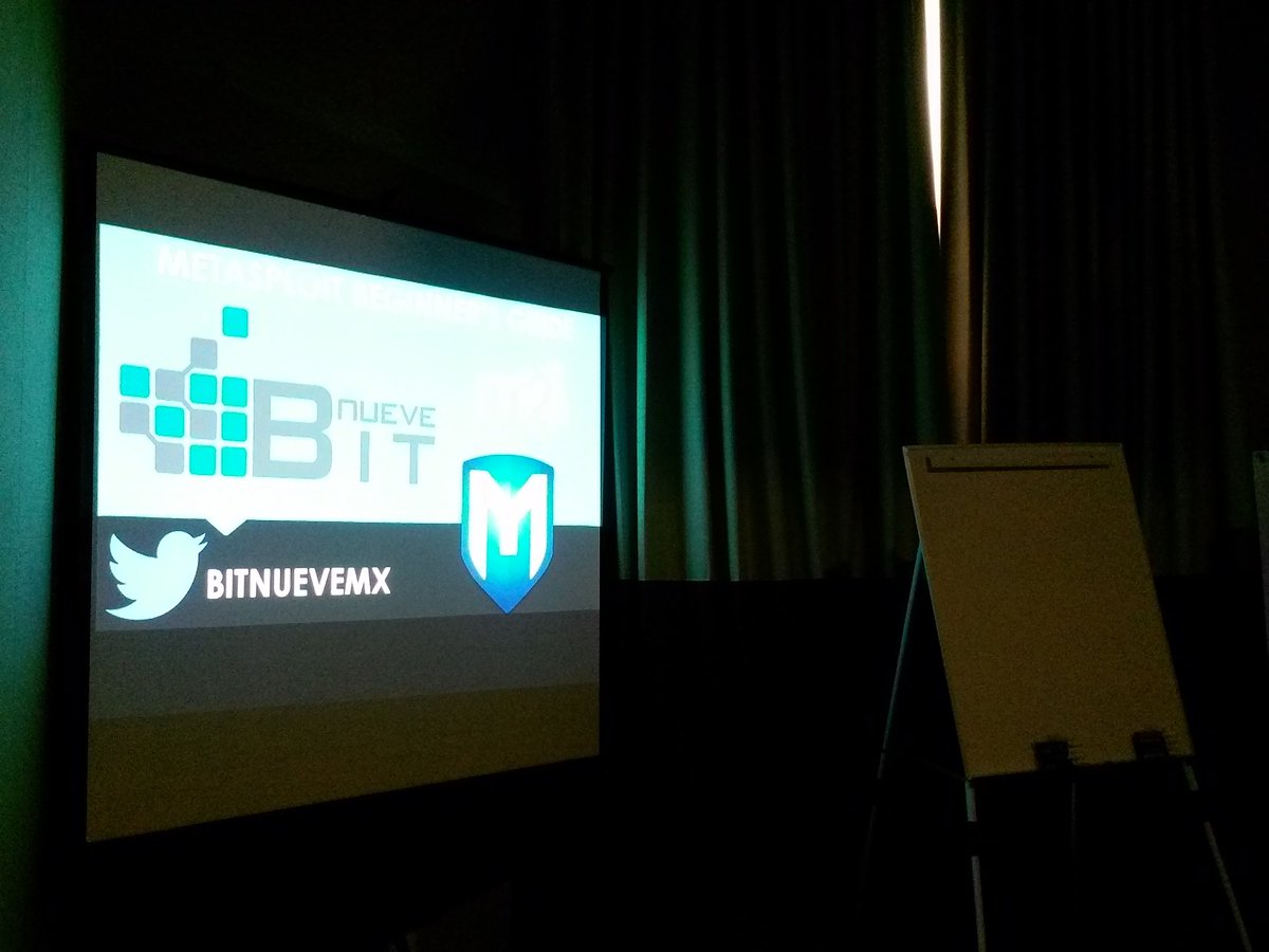 bitnuevemx's tweet photo. Taller: Metasploit for beginners. @congresoti https://t.co/y4rWUU4snj