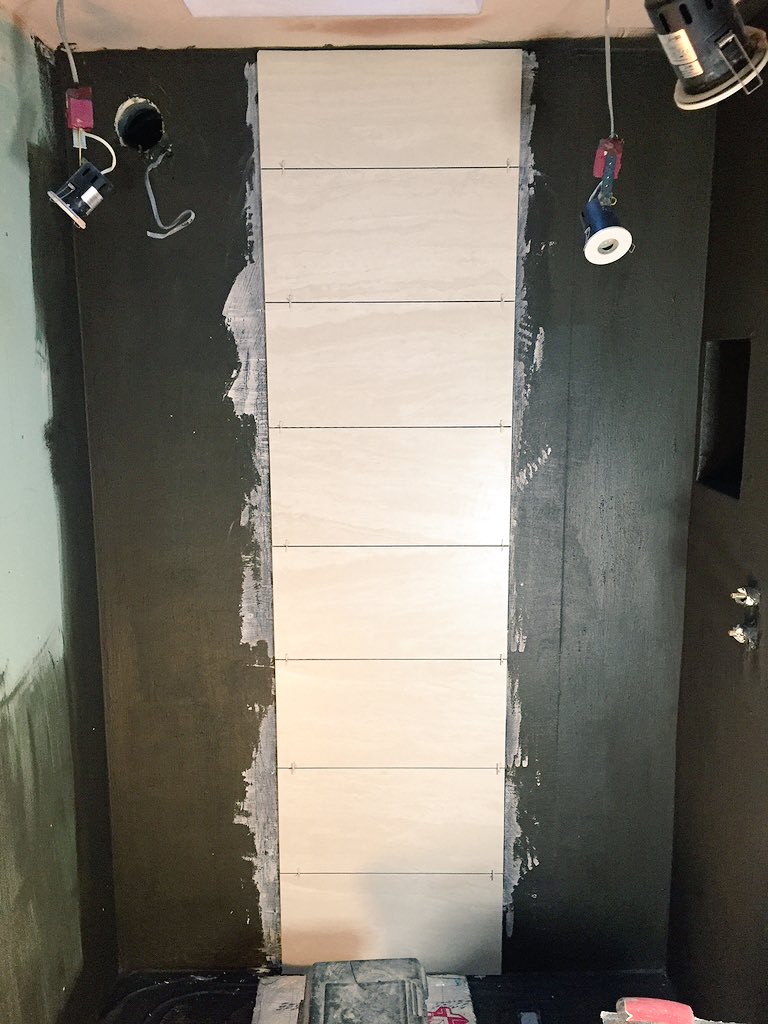 RCTiling's tweet photo. #Tiling the #wet-room. #Porcelain #tiles #sevenoaks #rctiling #new #local #tradesman #bathroom #waterproof https://t.co/xiT3MTWIcf