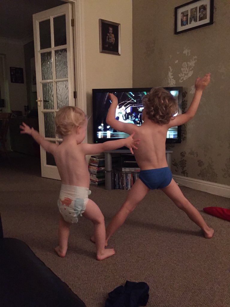 My boys loving <a href="/bbcstrictly/">BBC Strictly ✨</a> tonight. Joining in with Helen George. More like Strictly Come Pantsing!