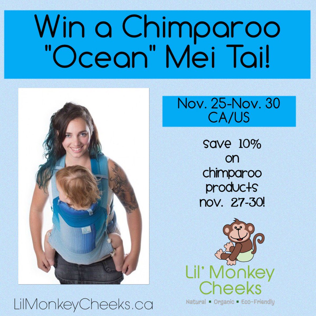 LilMonkeyCheeks's tweet photo. Enter to win a #Chimparoo and save 10% for #BlackFriday! https://t.co/lLc9b2MxG2 https://t.co/u6afZCGdSf