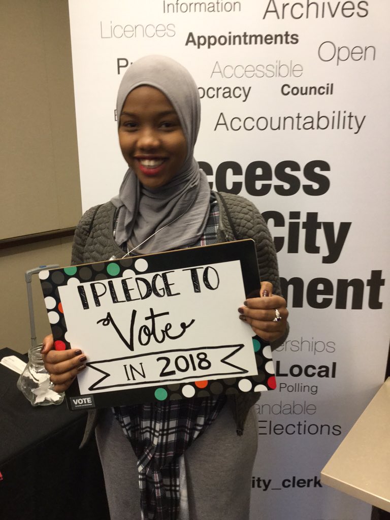 torontovotes's tweet photo. Come by our booth to make a pledge to vote! #IIRTO https://t.co/QCmk2pDNlz