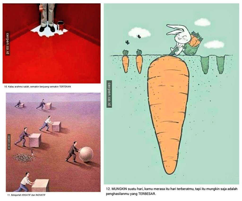 Membuat kita jd sadar,tangguh &amp; bijak

*dari cerpen.co.id
🙏p'<a href="/ridwankamil/">Ridwan Kamil</a> b'<a href="/ata_lia/">Atalia Praratya</a>