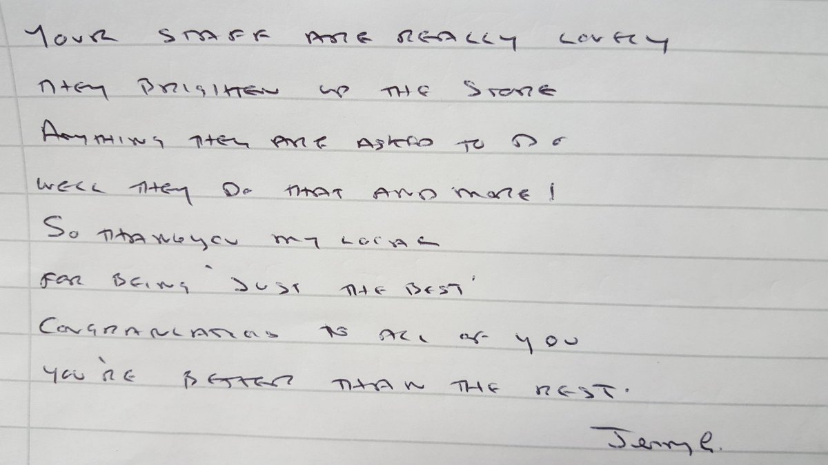 MyLocalHH's tweet photo. This is the best #poem we've ever heard! Now that's #feedback -- makes us proud to be #MyLocal. #TheFiveFs https://t.co/nWn70V35i7