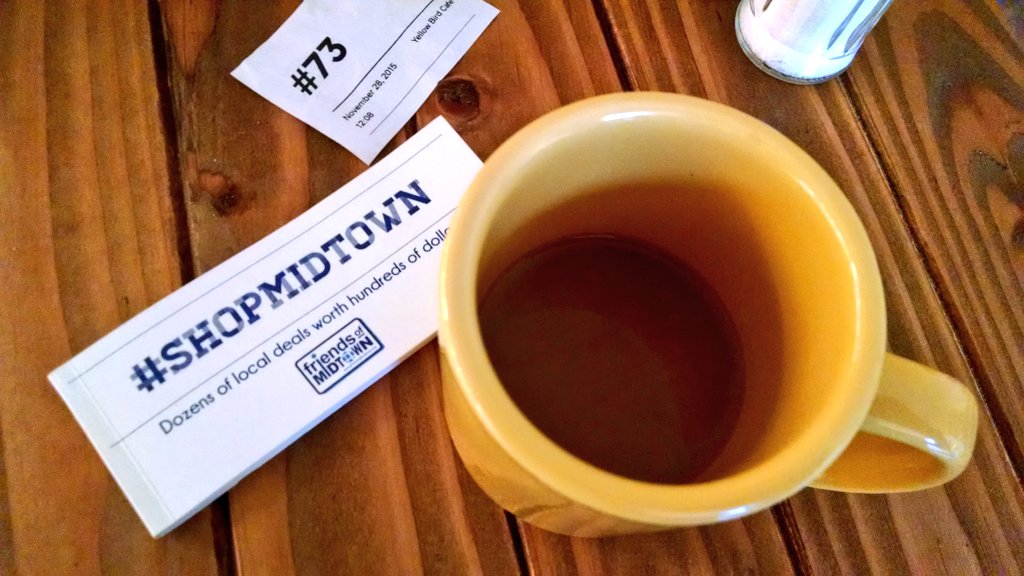 DMarcheskie's tweet photo. Fueling up at @Yellow_Bird_HBG before #SmallBizSaturday in #midtown @FOMHbg https://t.co/xU4Wj9taYu