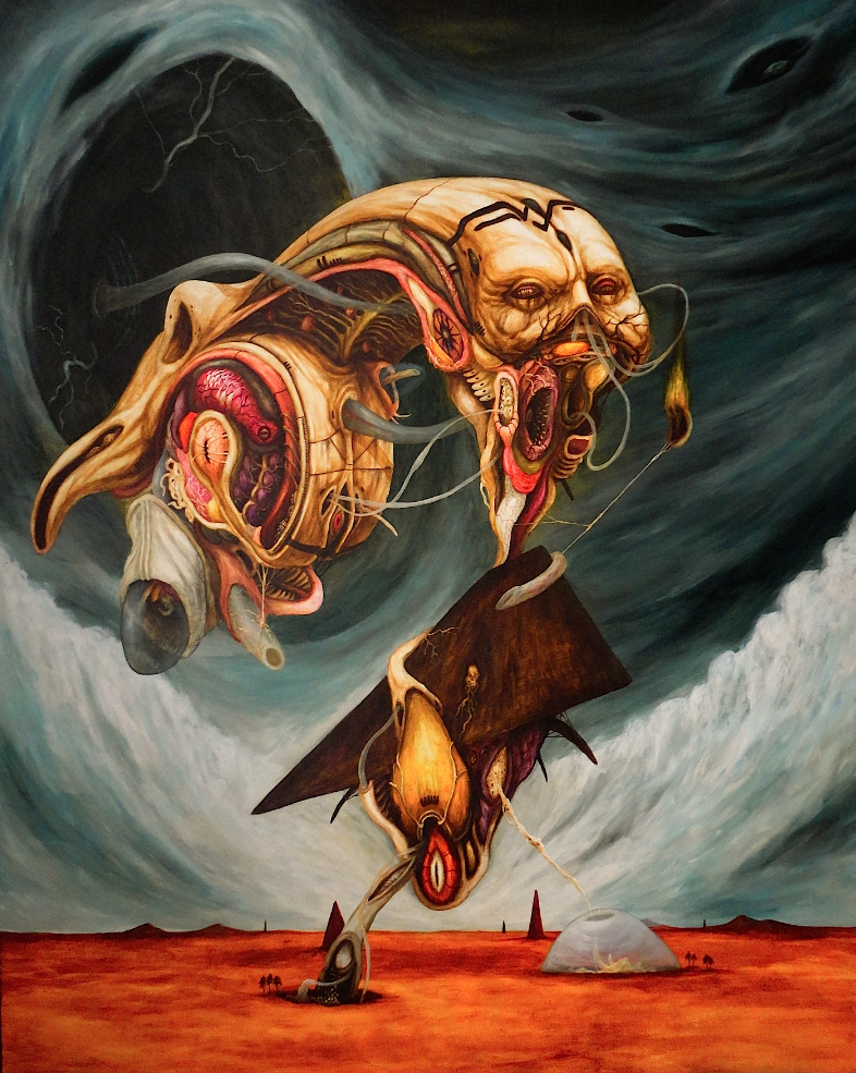 IQ909's tweet photo. "Kindred" -Acrylic on 5x4 ft canvas,2015. Artwork for Finale Art Gallery group show this December 8th. https://t.co/T0Swt671Ca