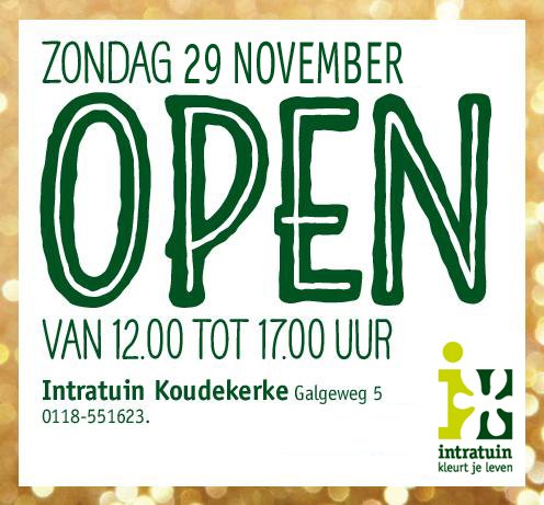 KOOPZONDAG | Zondag 29 november is #Intratuin #Koudekerke geopend van 12.00-17.00 uur. Je bent van harte welkom!
