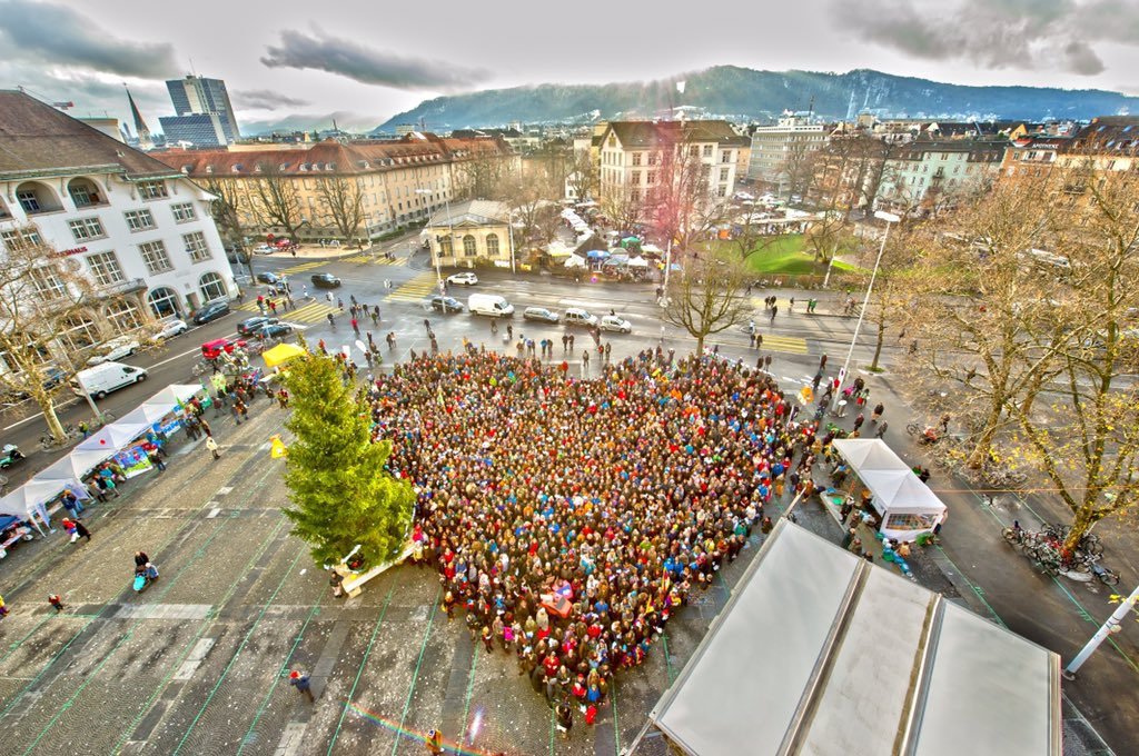 billmckibben's tweet photo. Some serious love for the planet from the great #climatemarch in Zurich! https://t.co/MLbWSmqhkv