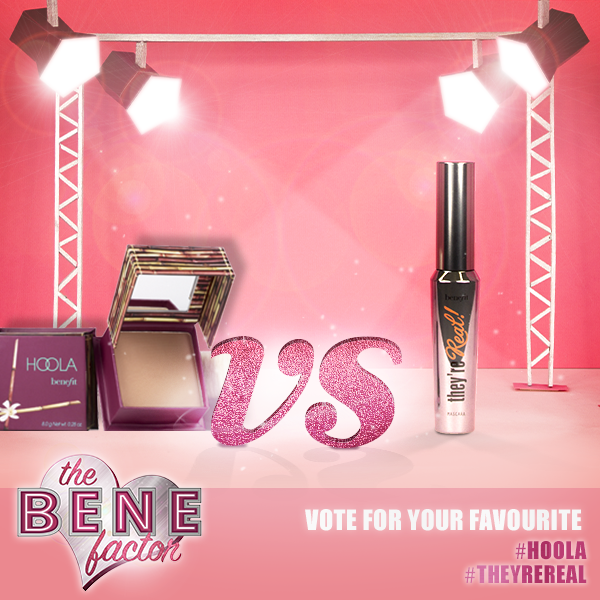 BenefitUK's tweet photo. Through to the next round are hoola &amp; they're real! mascara. Vote for your fave using the hashtag &amp; you could win it https://t.co/IepWpzwVpg
