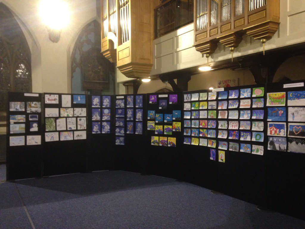 IsabelHLangtry1's tweet photo. Hampstead Christmas Festival, children's art competition exhibition looks great ready for tomorrow 12.30 Join us https://t.co/Wo5ZQM2aqJ