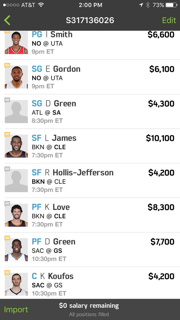 Dfsdoubleup tweet picture