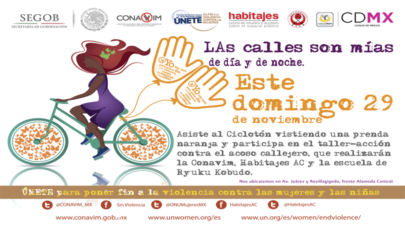 CONAVIM_MX's tweet photo. #QueNoSeTePase unirte a los #16DíasDeActivismo asistiendo al #Ciclotón @BiciUNAM @BiciDF @tuvidaenbicimx @cletomanos https://t.co/TRSqqK7ber