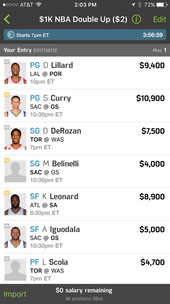 Dfsdoubleup tweet picture