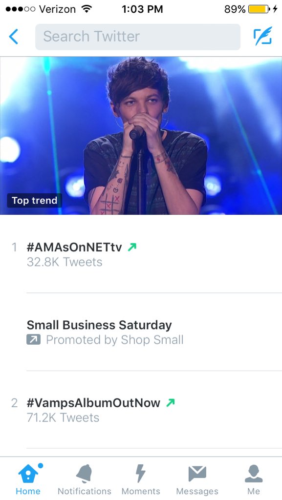 1DFandomAlert's tweet photo. #AMAsOnNETtv is trending worldwide and Louis is the cover picture. The AMAs are being re-aired in Indonesia on NETtv https://t.co/agqF3m0yt2