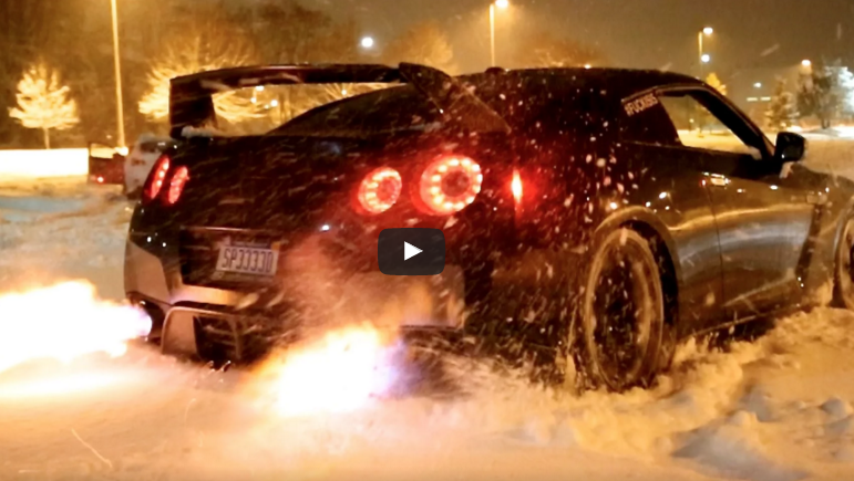 BBC_TopGear's tweet photo. [Video] How to melt snowdrifts with a tuned Nissan GT-R https://t.co/eSaU6Y58Jd https://t.co/lObbvjJFCN