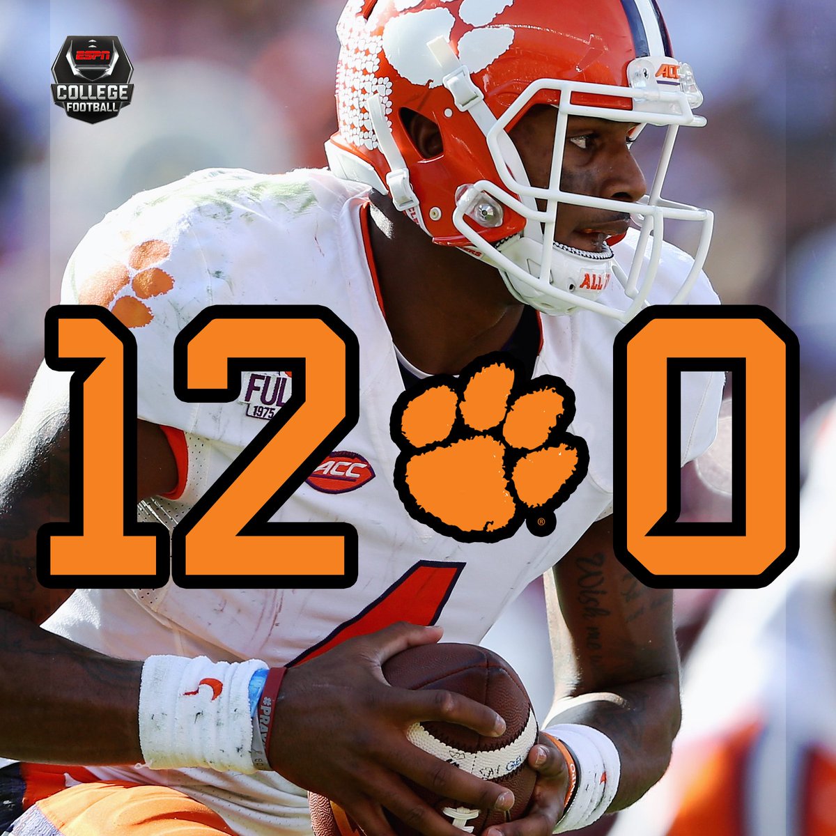 PERFECTION! 1 Clemson finishes its regular season 120 for just the 2nd