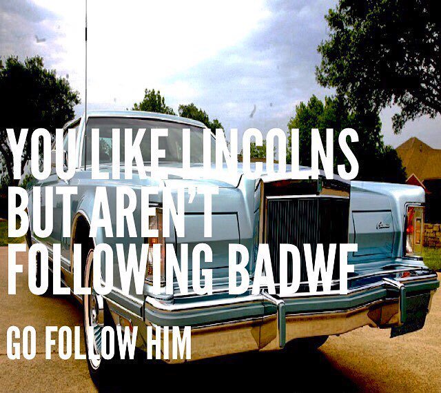 Go follow @badwf for the best Lincoln post and information! Great account 👌🏼#lincoln #lincolntowncar #lincolncontin…