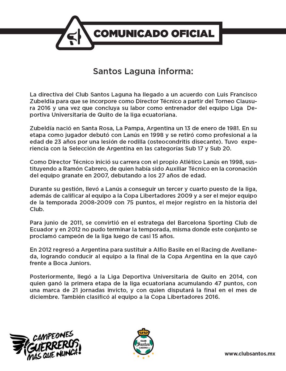 Luis Francisco Zubeldía, nuevo técnico de Santos - CU7SkHYUEAAGrey