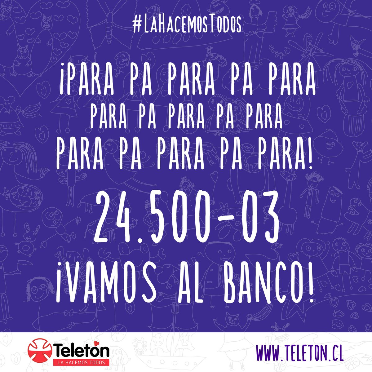 Teleton's tweet photo. ¡AMIGOS DE #OSORNO, los estamos esperando para que hagan su aporte en el banco y lleguemos a la meta! #ModoTeleton https://t.co/y22VAqU05b