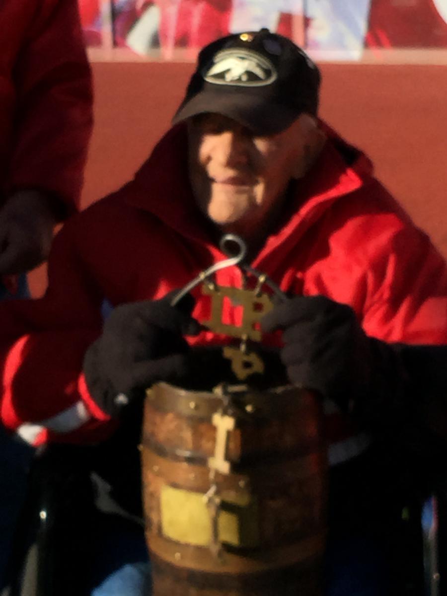 OwenValleyHC's tweet photo. Sorry Purdue looks like this is going home with us!Three in a row #iufb #beatpurdue #rivalryweek @coachmac97 https://t.co/tEo4nljMQn