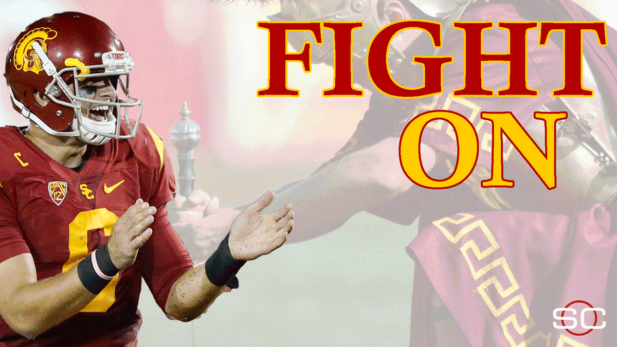 SportsCenter's tweet image. USC wins the Victory Bell, beating No. 22 UCLA, 40-21.
Cody Kessler: 15-26, 175 Yds, 2 TD