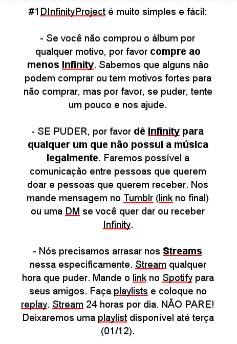 FTMBRASIL's tweet photo. #1DInfinityProject!!!
Links até terça!
Desçam nesse tweet para updates!
ESPALHEM!
#MTVStars One Direction https://t.co/eQm20lTPlt