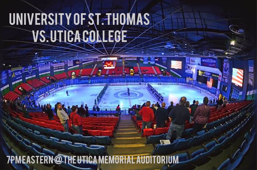 TommieMHockey's tweet photo. University of Saint Thomas is back in action tonight vs. Utica College! #7pmEastern https://t.co/ZZ5hADrDGW