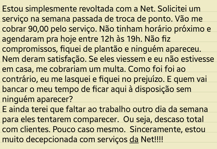 Crisinha_Cruz's tweet image. Já é a 2 vez que a @NEToficial faz isso comigo. Descaso total com cliente. #Net #NetOficial #DescasoComCliente