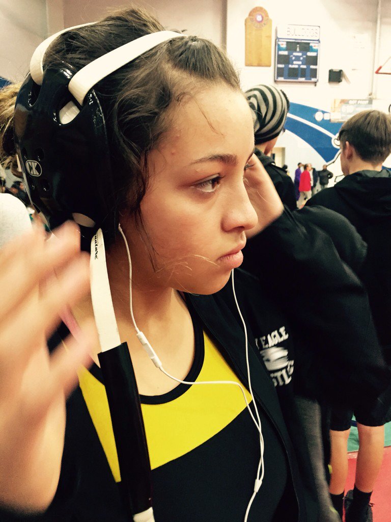 Braiding hair, food, friends...in between wrestling your hearts out! Great start lady eagle wrestlers!