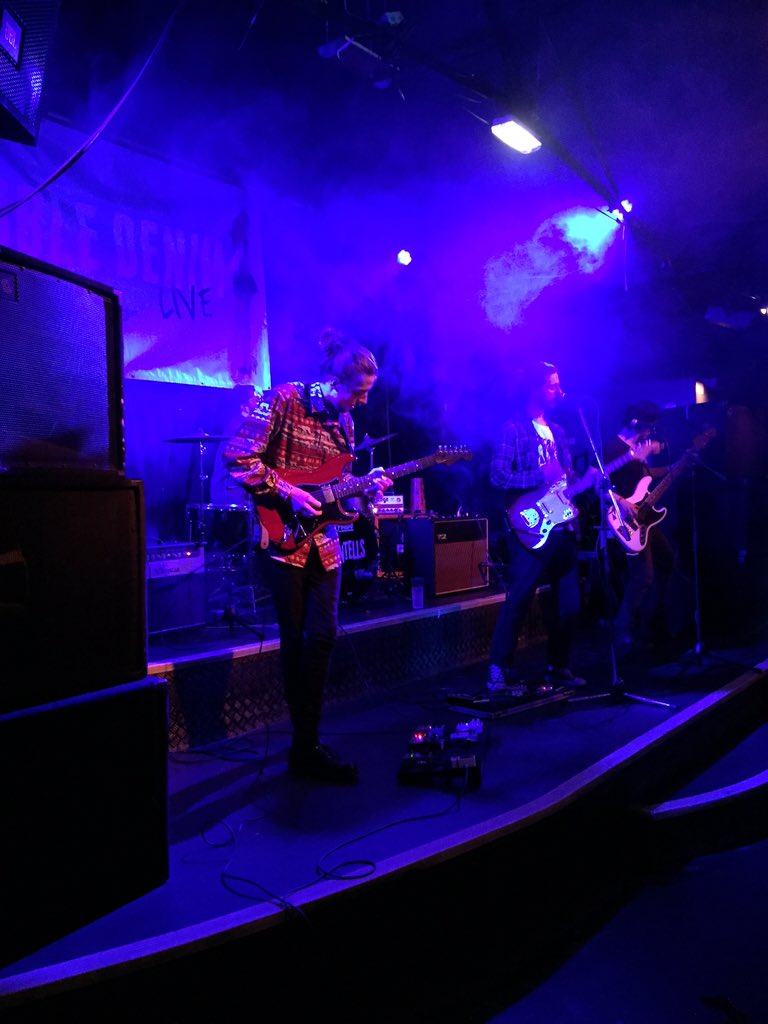 <a href="/weareantidotes/">Antidotes</a> killing it <a href="/DoubleDenimLive/">Double Denim Live</a> - lovely to meet you lads, sorry we were so pissed ❤️❤️❤️ #daydrinking