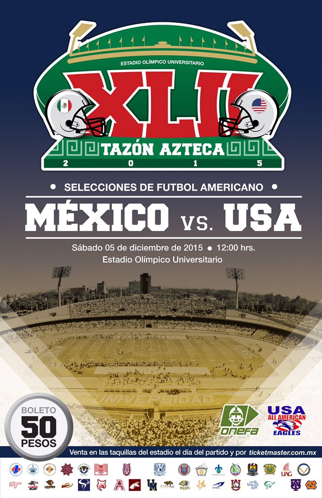 pmacedoangulo's tweet photo. #TazónAzteca XLII el sábado 5 de diciembre a las 12 Hrs., se espera una gran fiesta de @OnefaMX https://t.co/xdH7oTpiDJ
