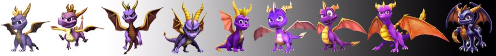 SpyroLife's tweet photo. The sad evolution of #SpyroTheDragon https://t.co/eF67OyqdVj