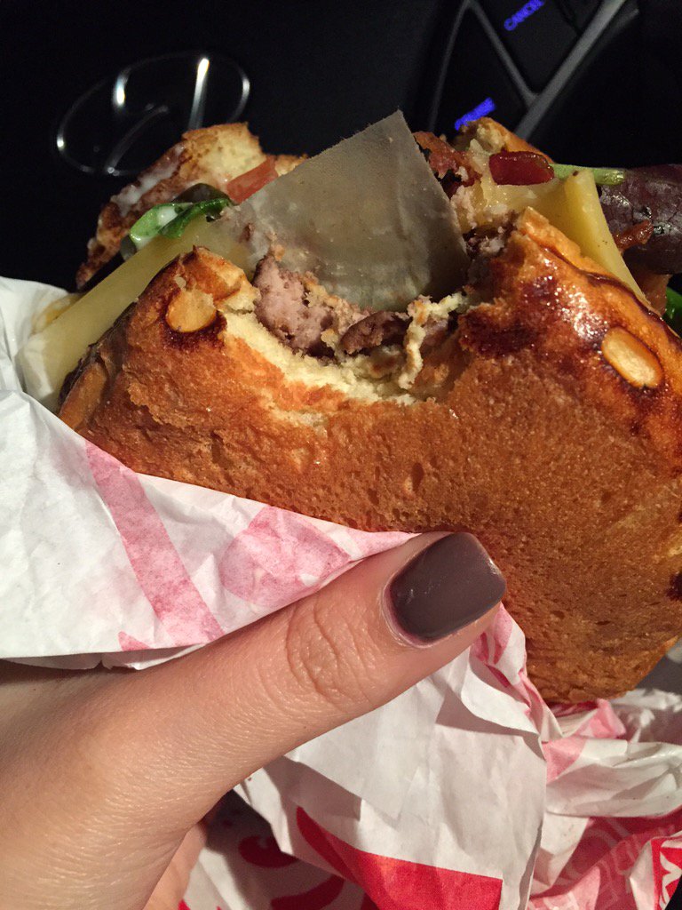 PattyCAcosta's tweet photo. Not was my order messed up, the paper on the cheese was left inside my sandwich. @Wendys https://t.co/1BNYYjbGeN