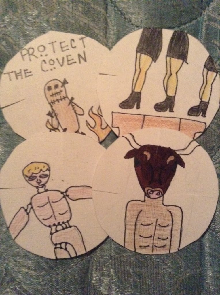 BodyModViking's tweet image. I drew little pictures for American horror story seasons (2-5). #AHS @AHSFX @AHSfandom