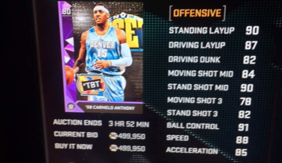 etakeflight's tweet photo. @Lessgo56 @2kAuctions @OneBroGaming Cheapest Melo on PS4 👌🏽👌🏽 https://t.co/lKmqEg3IfM