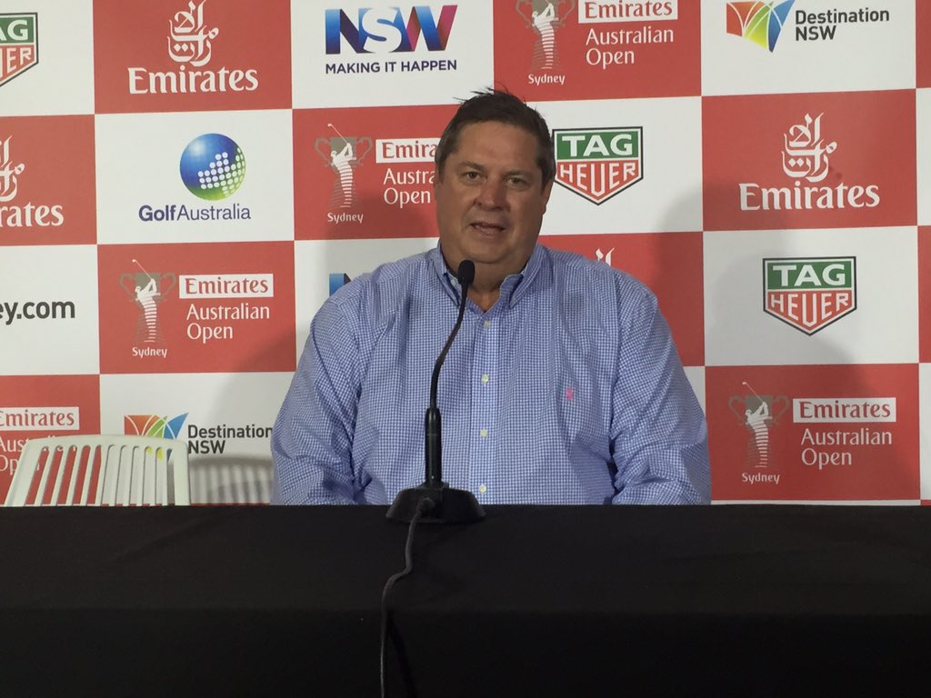 BREAKING: <a href="/stephenpittgolf/">Stephen Pitt</a> "The 2016 Emirates Australian Open will be played at Royal Sydney Golf Club" #AusOpenGolf