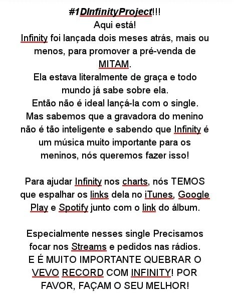 pjmfierce's tweet photo. #1DInfinityProject!!!
Links até terça!
Desçam nesse tweet para updates!
ESPALHEM!
#MTVStars One Direction https://t.co/e6IVUZbuga