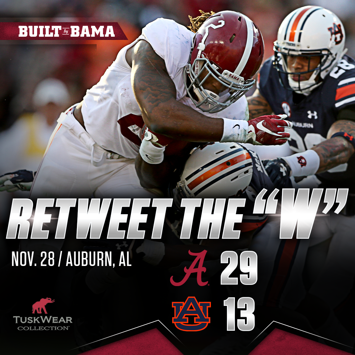 UA_Athletics's tweet photo. Henry sets the Alabama single-season rushing record and @AlabamaFTBL ​defeats Auburn 29-13! #BAMAvsAUB #IronBowl https://t.co/yAdI9qZf2t