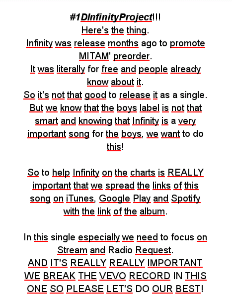 FTMBRASIL's tweet photo. @FTMBRASIL #1DInfinityProject!
We really want to make this work guys!
Spread it!
#MTVStars One Direction https://t.co/8TB9Pdu6Zu