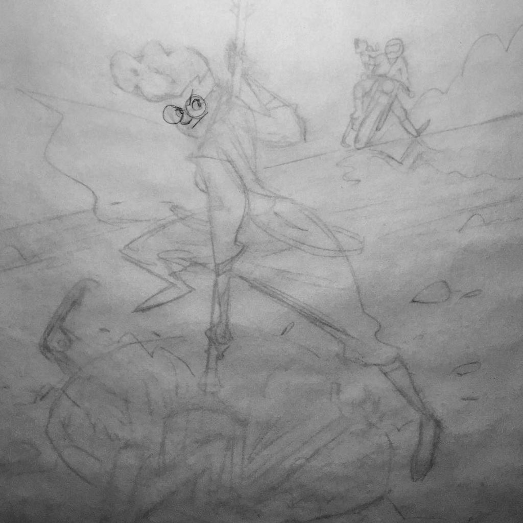 MaxUlichney's tweet photo. #Sketch for our #amazon topic for our #ElasticOutput #gallery show. #illustration #sketchbook https://t.co/uum2ICqwbt
