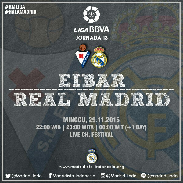 Madrid_Indo's tweet photo. Today is Real Madrid day! Don't miss it guys.

#HalaMadrid #RMLiga https://t.co/Q4iCIMYn4H