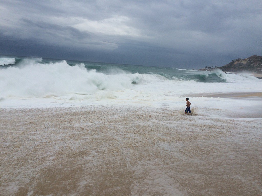 NiloofarHowe's tweet photo. It is a special privilege raising a child who wants to run into a hurricane and not away from it. #HurricaneSandra https://t.co/A5hoeo62r4