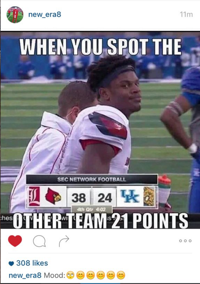 CardChronicle's tweet photo. Lamar Jackson's Instagram: https://t.co/oGPdyuoW0g