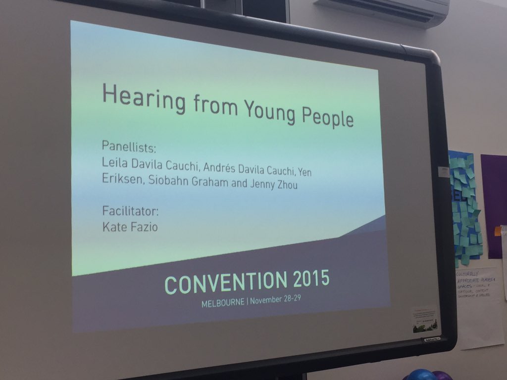 The #ywcacon15 is hearing from young people...and how the @YWCAAus can engage with even more young people!