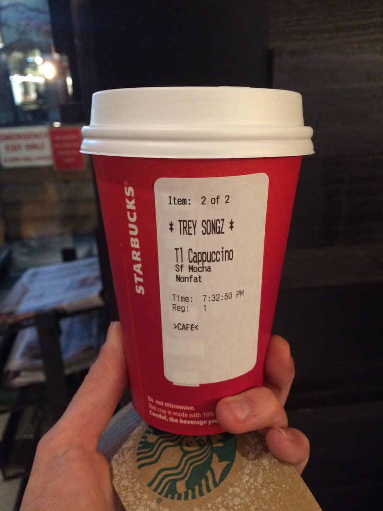 HAPPY BIRTHDAY TREY SONGZ! Dedicated my Starbucks drink to you           