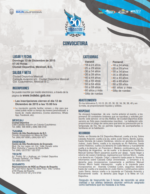 50 maratón gobernador este 13 de diciembre, ¡$300,000 pesos en premios no te lo puedes perder!
