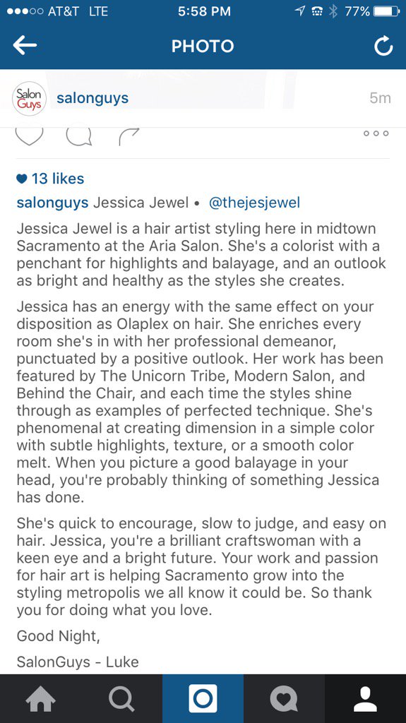 Thank you for your kind words and for featuring my work @SalonGuys 😘🙌🏼 #supportandencourage